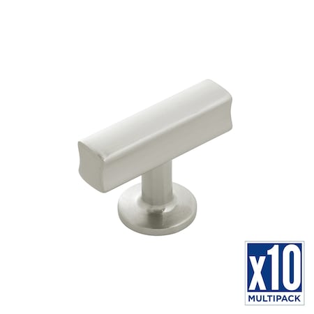 Hickory Hardware T-Knob 1-15/16 Inch X 15/16 Inch, 10PK H077878SN-10B